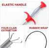 Drain Cleaning Spring Stick with Hair-Catching Claw (160cm)