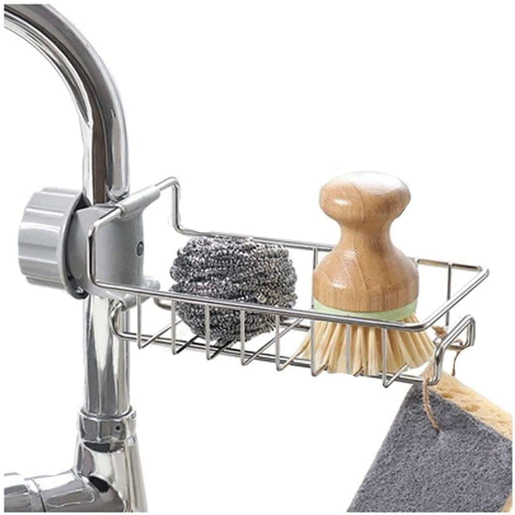 Kitchen Sink Caddy Organizer Over Faucet Sponge Holder