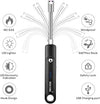 Rechargeable Plasma Arc Lighter, Flameless & Windproof (Silver)