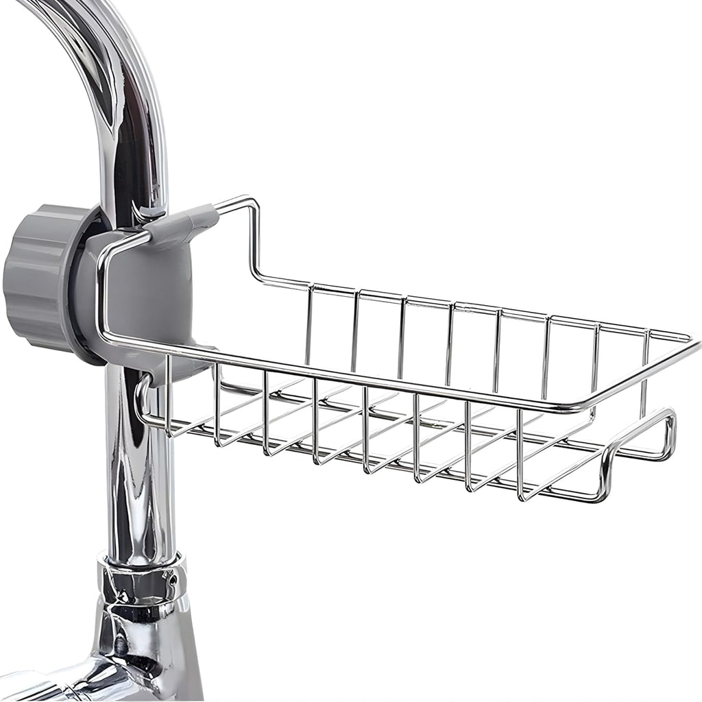 Kitchen Sink Caddy Organizer Over Faucet Sponge Holder