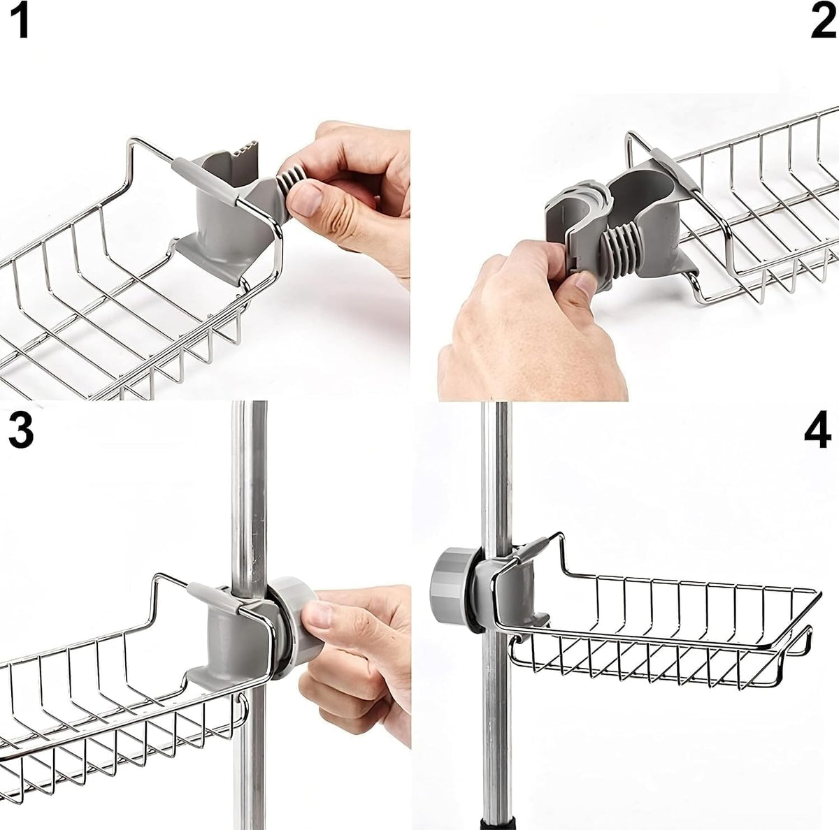 Kitchen Sink Caddy Organizer Over Faucet Sponge Holder