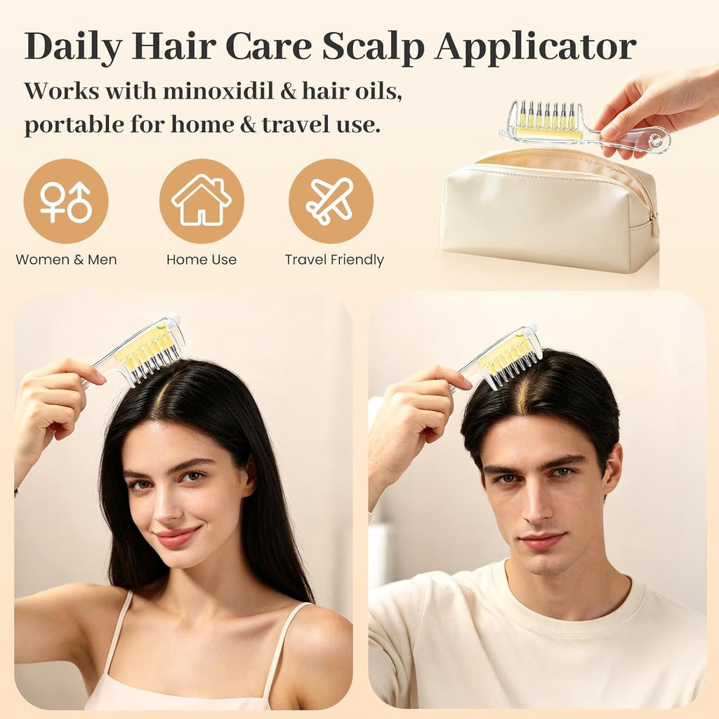 Refillable Hair Oil Applicator Comb, Refillable Scalp Massager
