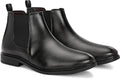 Men's Chelsea Boots | Classic Slip-On Ankle Boots with Elastic Gusset | Formal & Casual Leather-Style Boots for Men