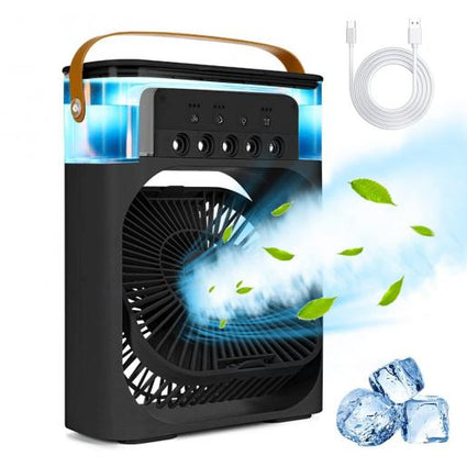 Portable Air Cooler Fan with Humidifier & LED Light