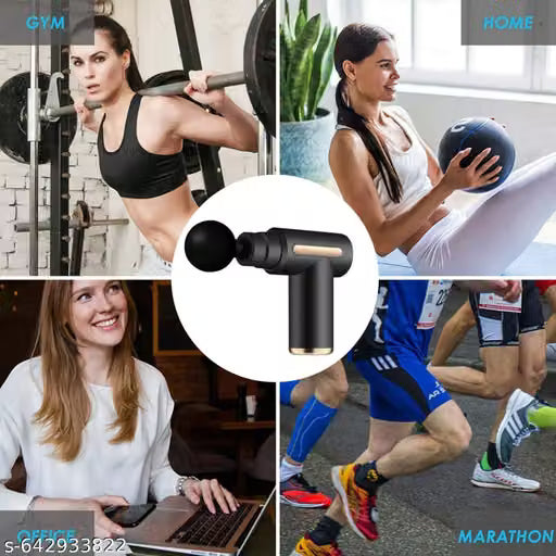 Deep Tissue Massage Gun – Portable Muscle Massager with 4 Massage Heads